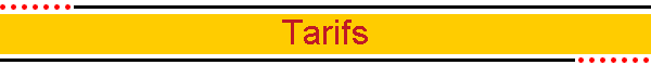 Tarifs